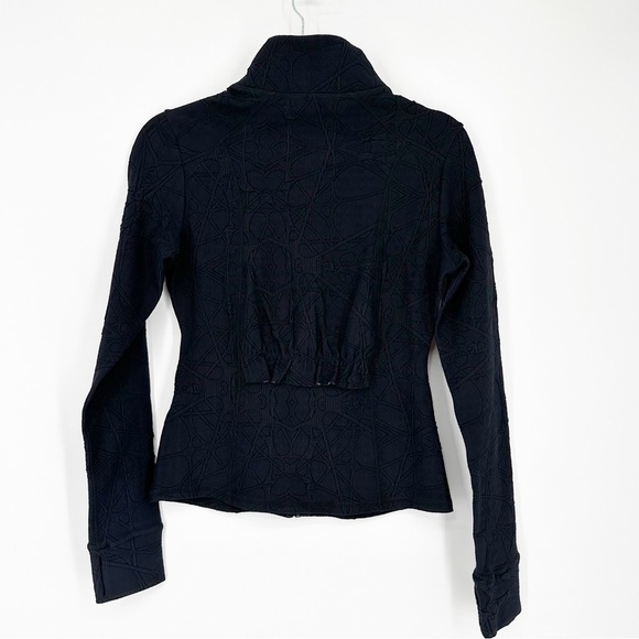 Devon Windsor Seline Textured Full Zip High Neck Athletic Work Out Jacket - Picture 4 of 4